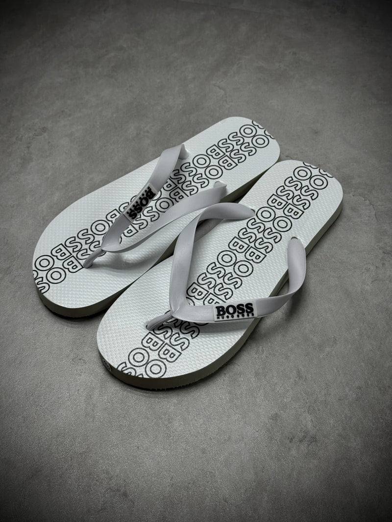 Chinelo Boss | Sola Boss Lettering - Branco