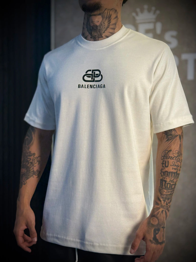 Camisa Balenciaga - Logo Peito BB | Branca