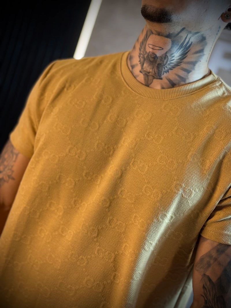 Camisa Gucci Basic Lisa - Premium - Marrom/Caramelo