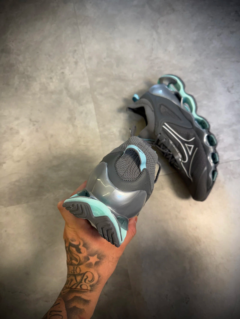 Tênis Mizuno Pro 14 - Cinza/Verde Água
