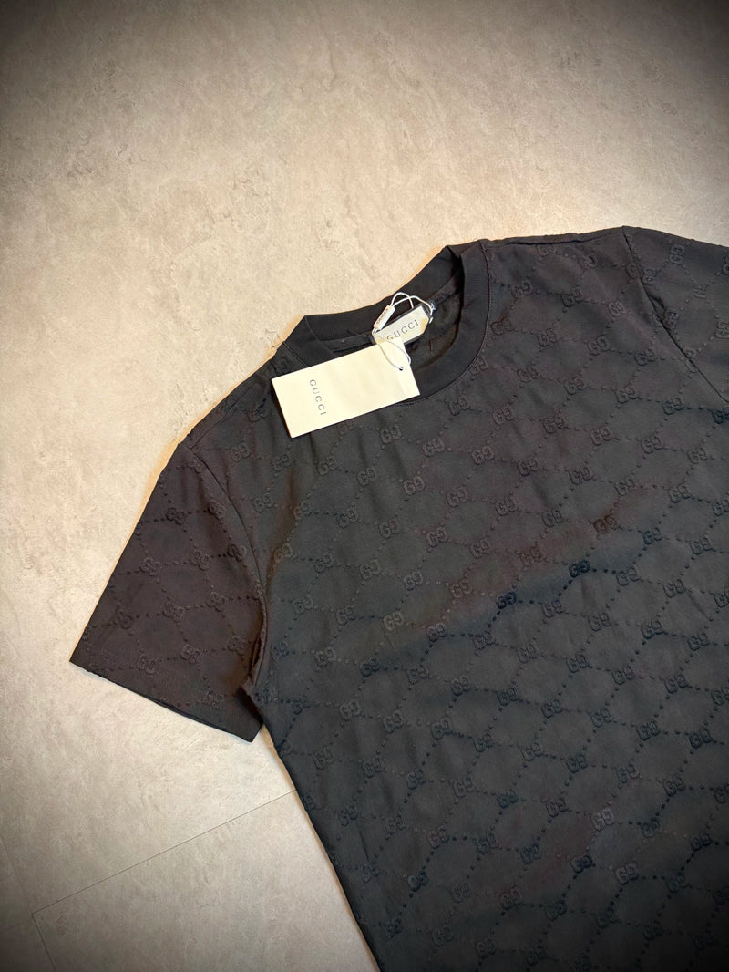 Camisa Grife Importada GUCCI | Alto relevo Bordado - Preta