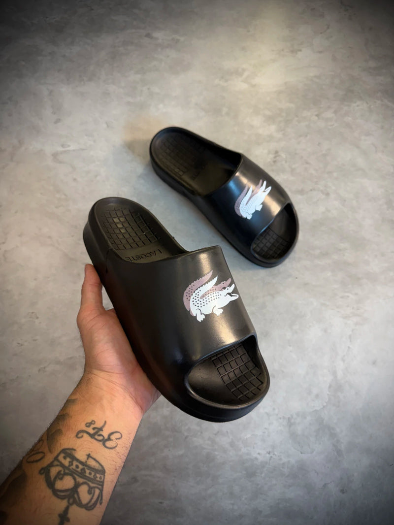 Slide Lacoste Sport | Croc Duo - Preta