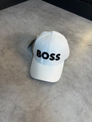 Boné Boss | Logo frontal texturizada - Branco