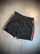 Short Importado GUCCI | Preto Faixa Lateral