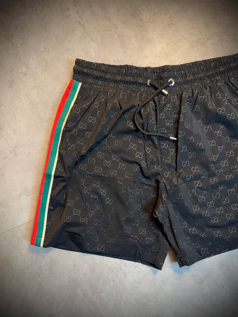 Short Importado GUCCI | Preto Faixa Lateral