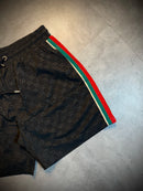 Short Importado GUCCI | Preto Faixa Lateral