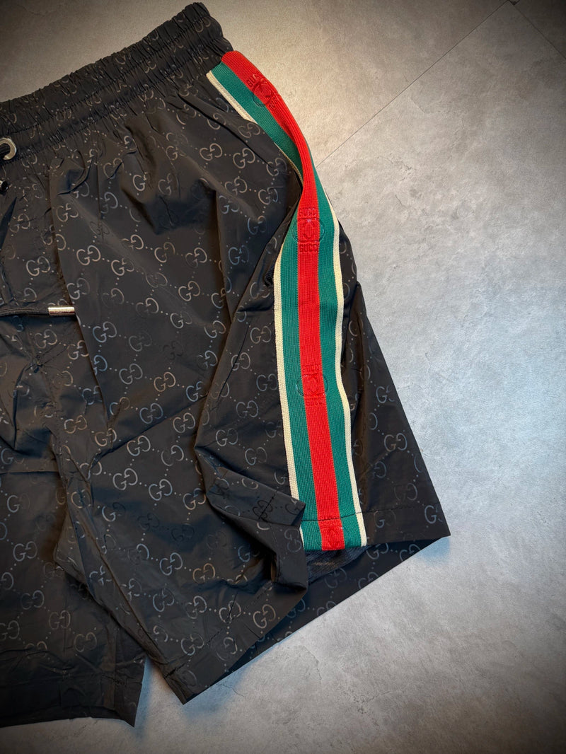 Short Importado GUCCI | Preto Faixa Lateral