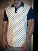 Camisa Polo Gucci importada - Estampada - Azul Marinho