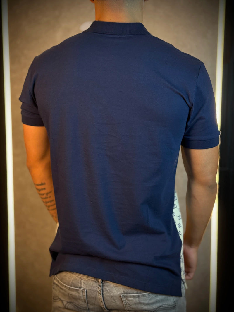 Camisa Polo Gucci importada - Estampada - Azul Marinho