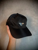 Boné placa PRADA Frontal - Importado - Preto Acetinado