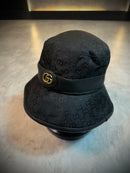 Bucket Gucci Limitado (Faixa de couro | Logo GG Dourada - Preto