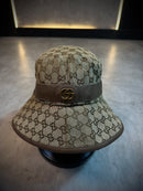 Bucket Gucci Limitado (Faixa de couro | Logo GG Dourada - Bege
