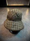 Bucket Gucci Limitado (Faixa de couro | Logo GG Dourada - Bege