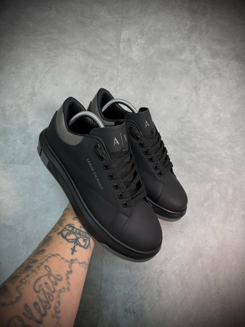 Tênis Rasteiro Armani Escrita lateral - Preto
