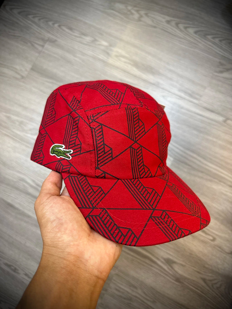 Boné Lacoste Pano Monograma 2025 - Vermelho