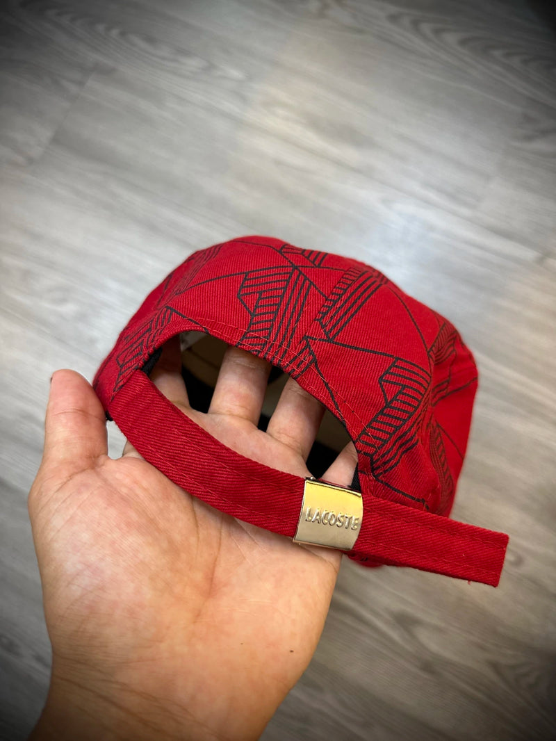 Boné Lacoste Pano Monograma 2025 - Vermelho